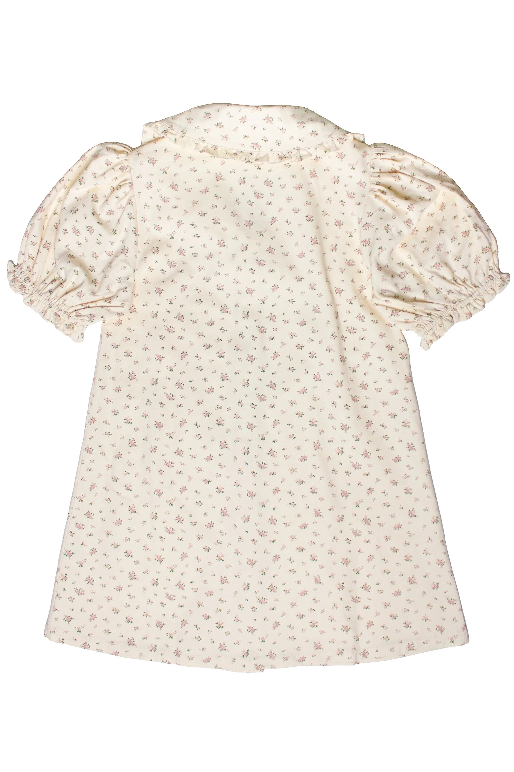 Floral Peter Pan Collar Denim Dress