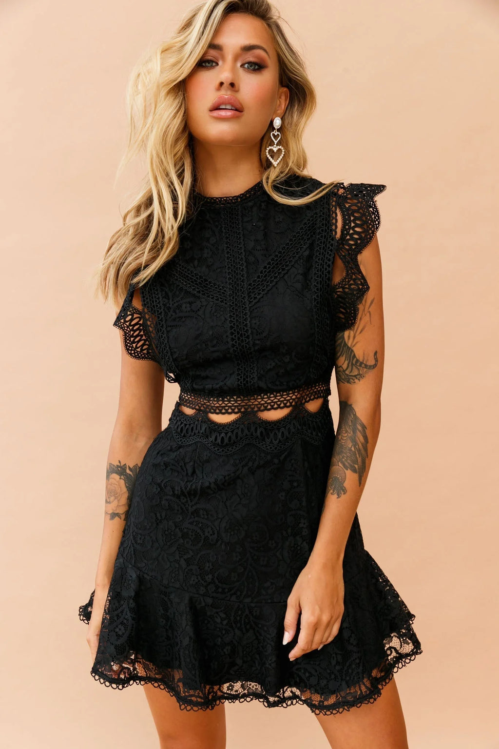 Worth The Chase Dress - Black