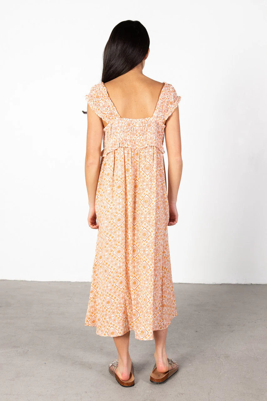 White Sunflower Rayon Maxi Dress