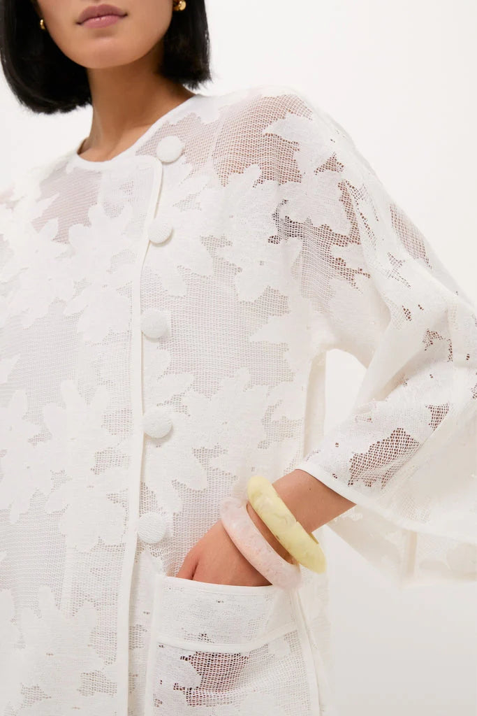 White Floral Lace Sidney Coverup