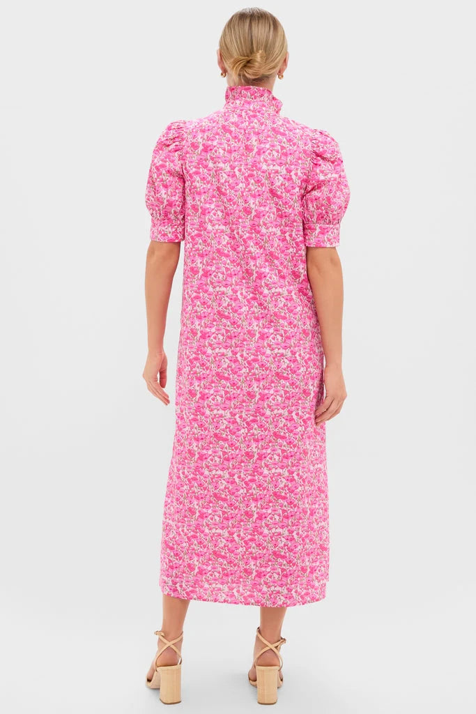 Pink Poppies Floral Louisa Maxi Dress