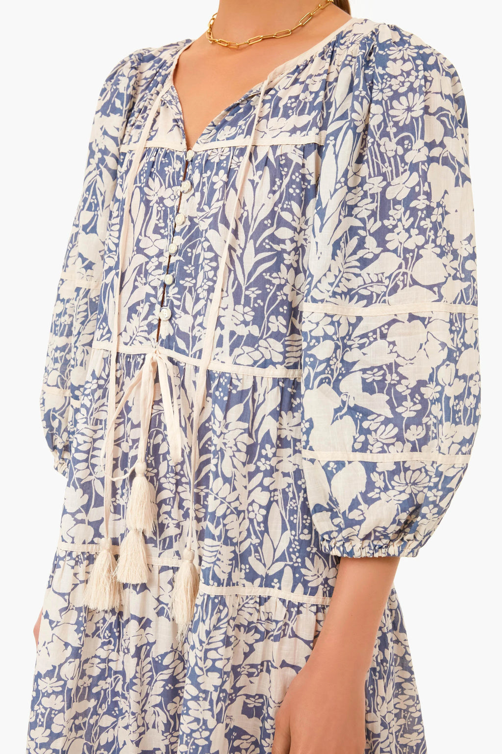 Tassel Tie Blouson Dress