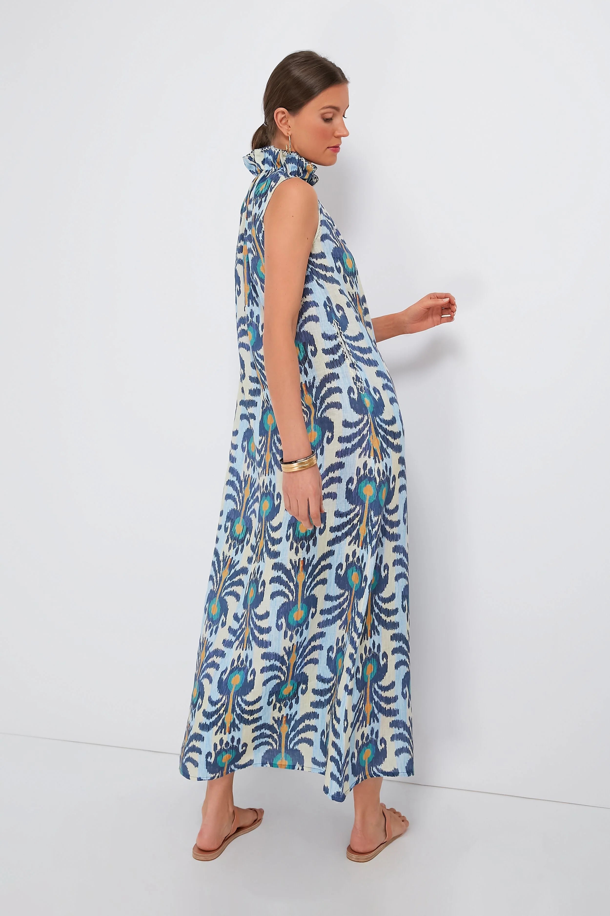 Ikat Blue Sundrop Dress