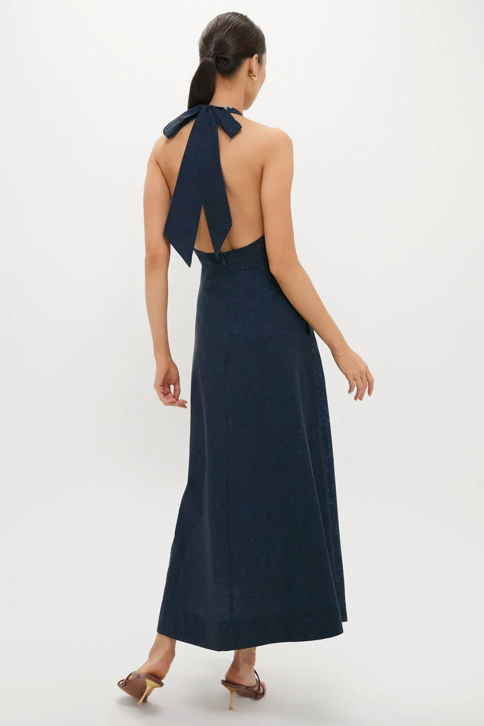 Indigo Mariner's Knot Halter Marlena Dress