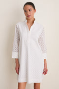 White Eyelet Megan Dress
