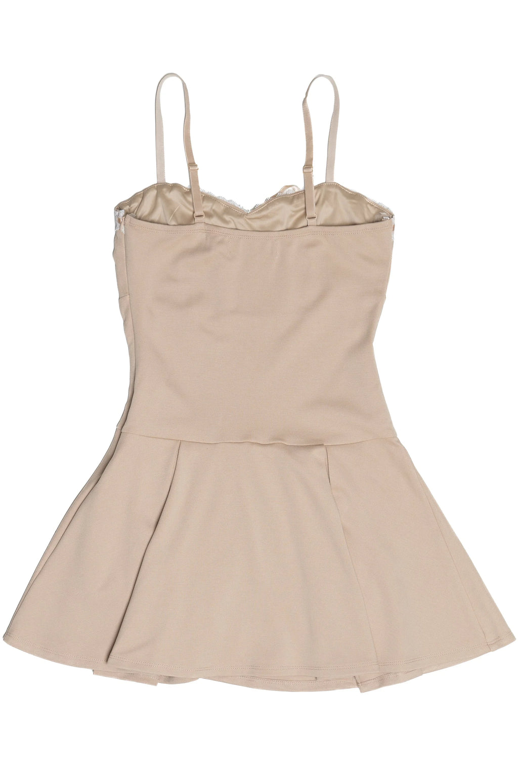 Pleated Drop Waist Romper Dress