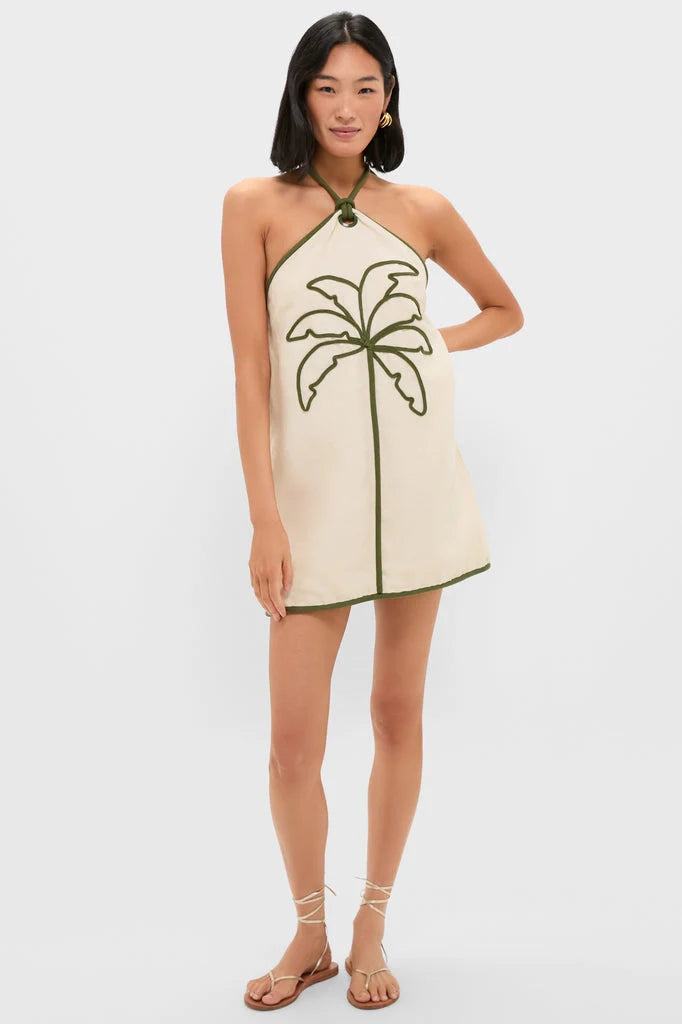 Sand Coconut Sleeveless Mini Dress