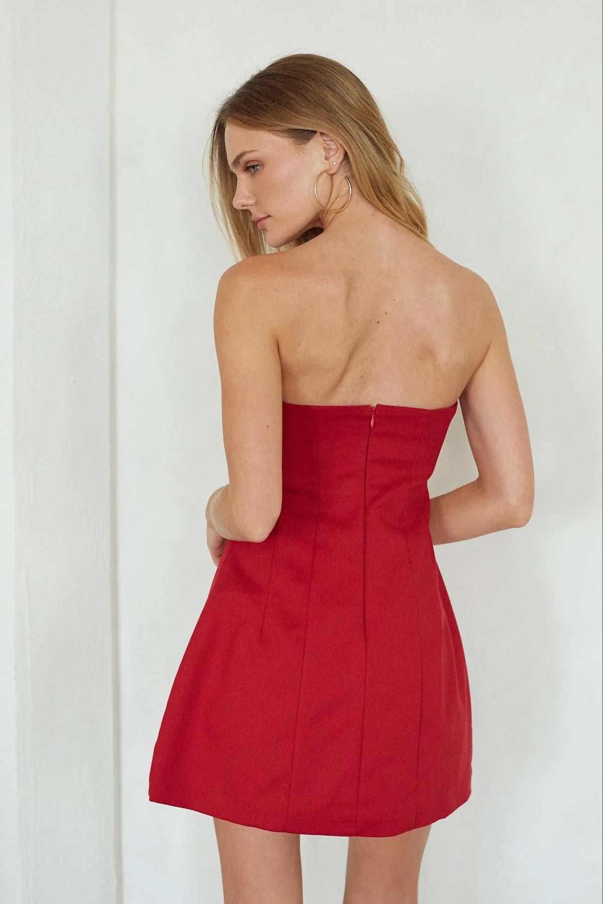 Sarah Bow and Pleat Mini Dress