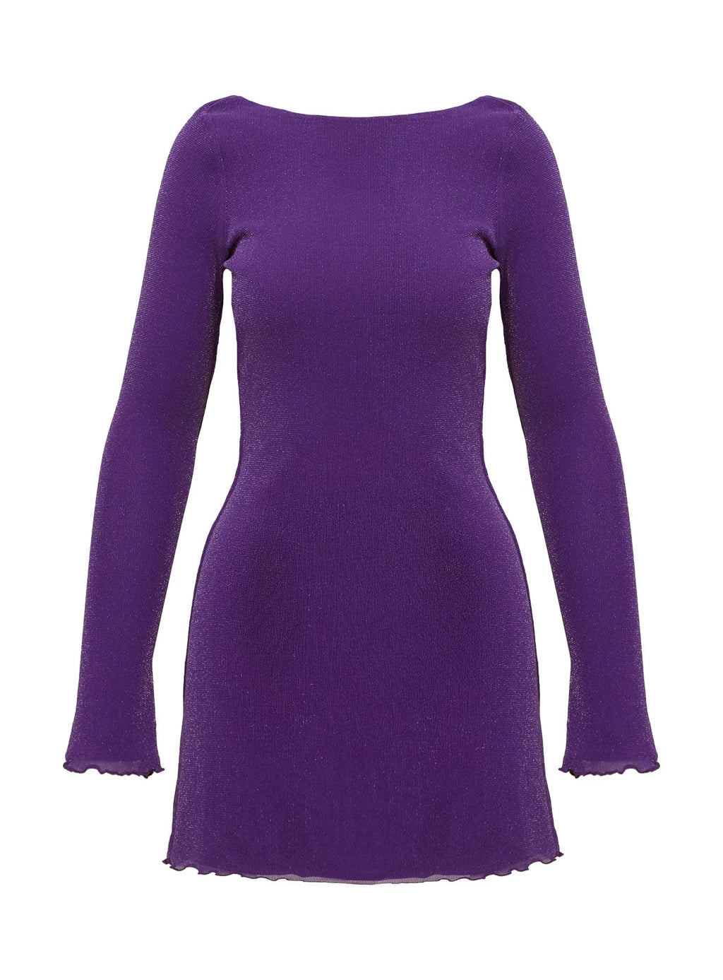 Leshner Long Sleeve Mini Dress Purple