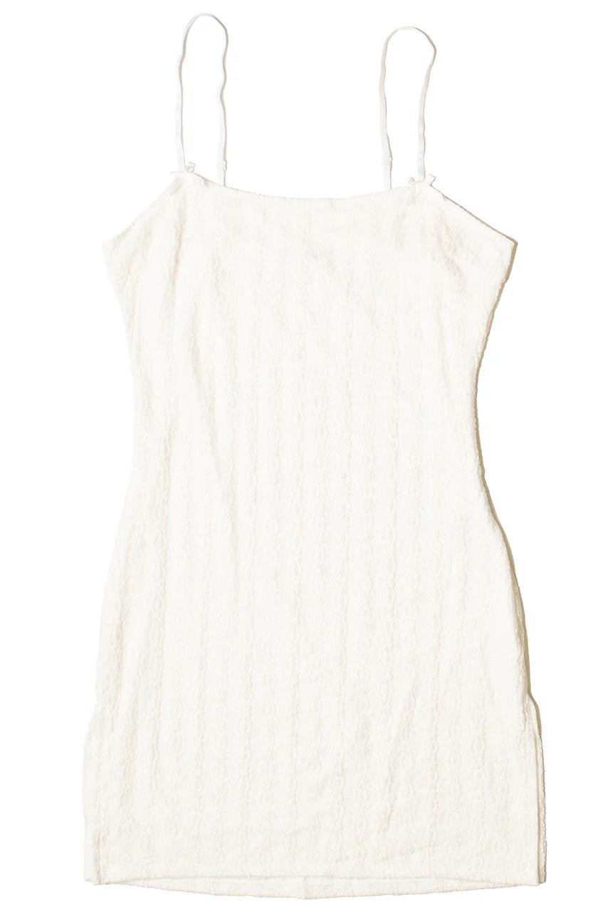 Bow Detail Lined Lace Mini Dress
