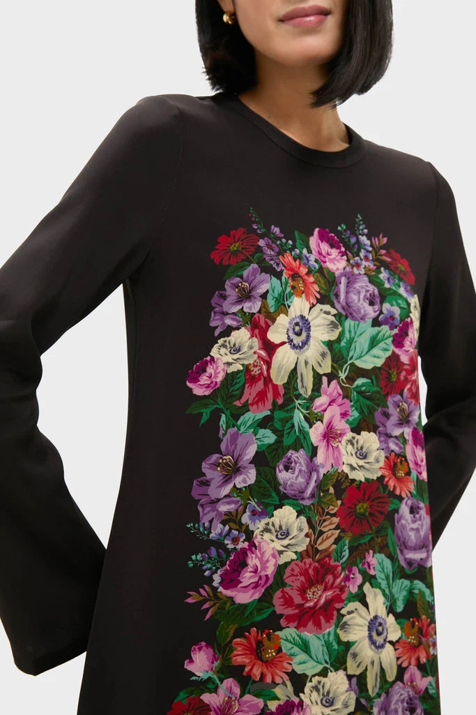 Multi Viktoria Print Long Sleeve Mini Dress