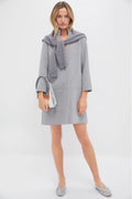 Gray Herringbone Clifton Dress
