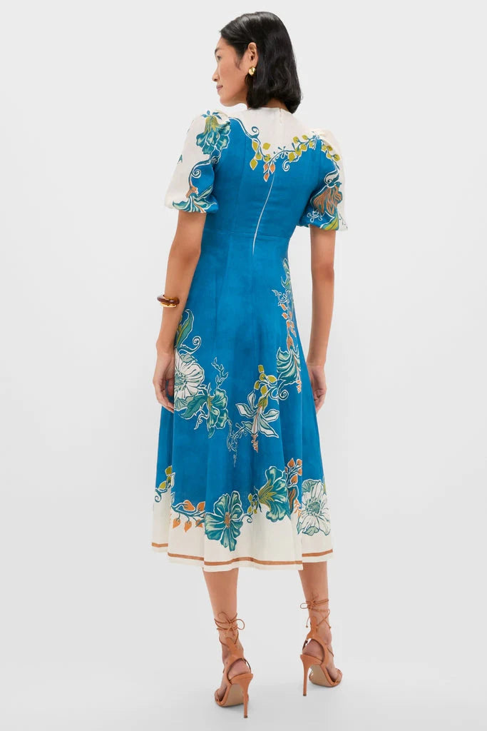 Blue Luda Midi Dress