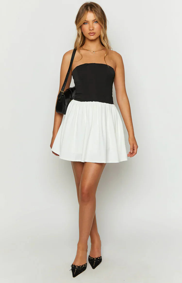 Draven Black And White Corset Mini Dress