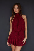 Yaz Textured Mini Dress Romper