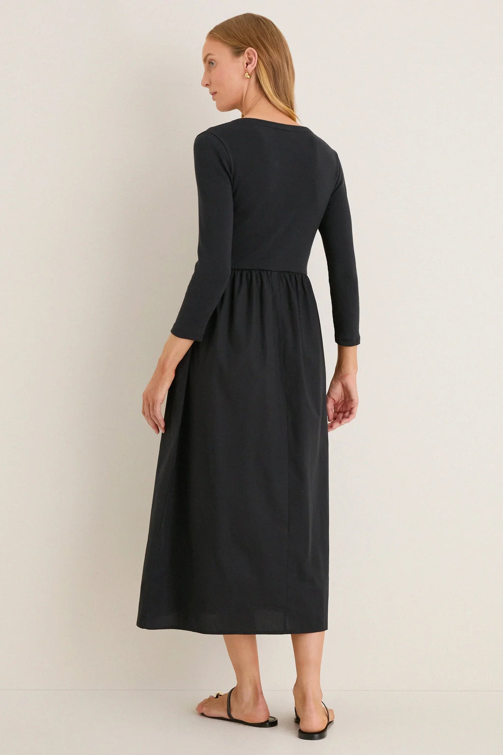 Black Mixed Media Lizzie Dress