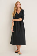 Black Mixed Media Lizzie Dress