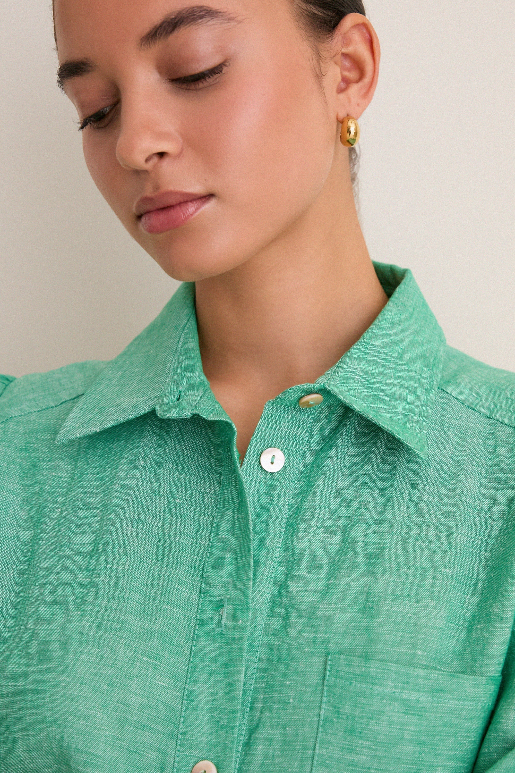 Sea Green Callahan Shirt Dress