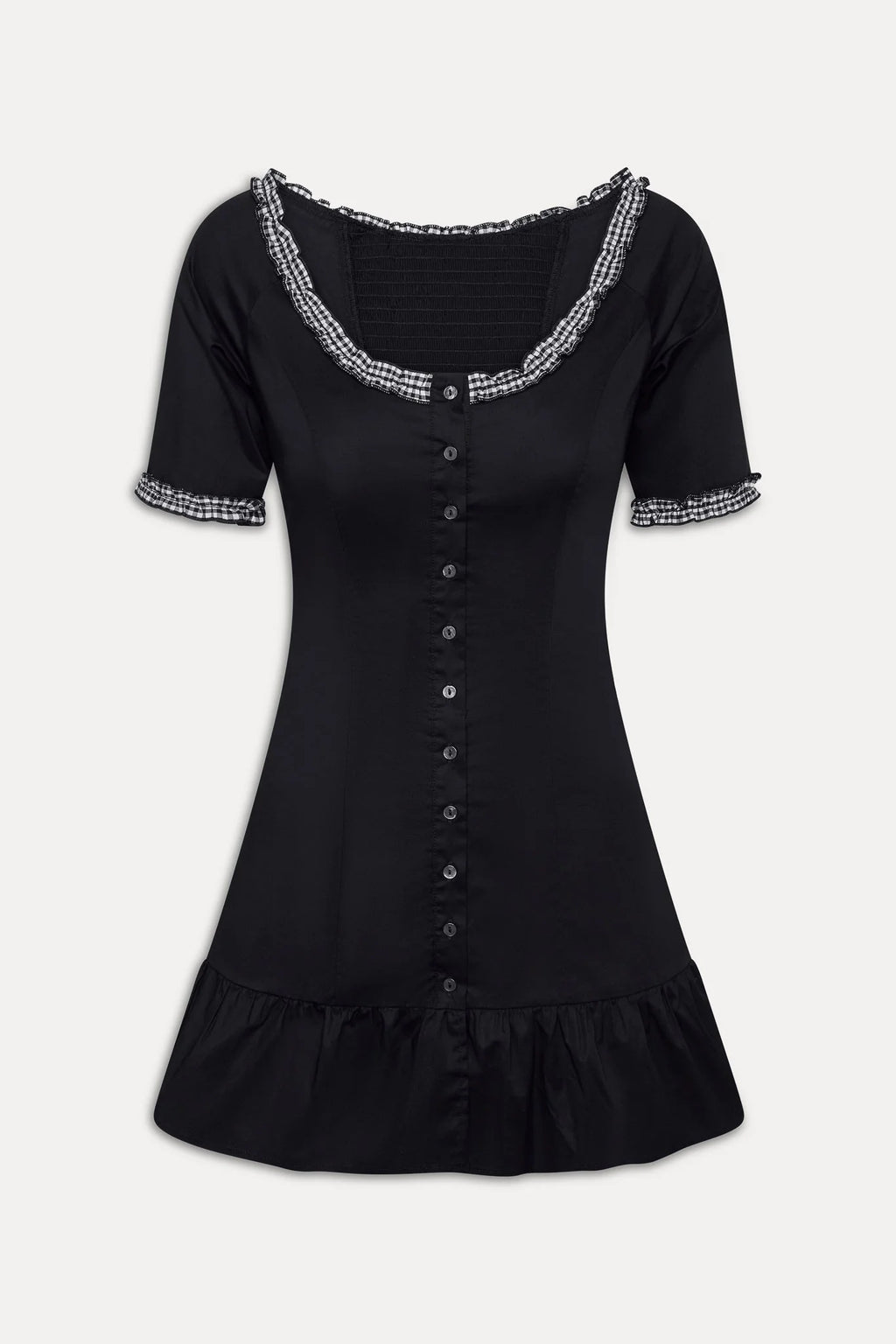 Sweet Dreams Cotton Mini Dress - Black