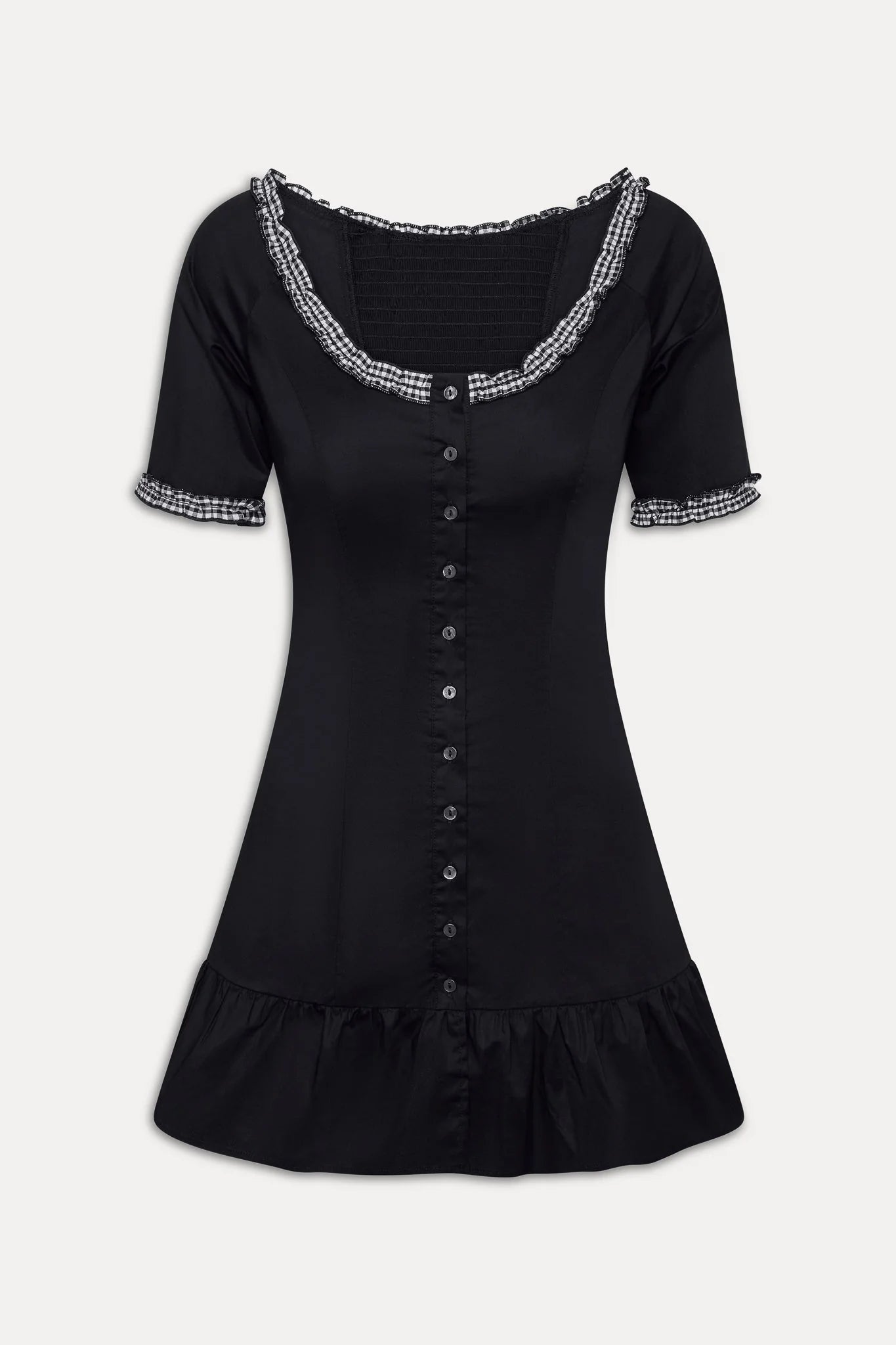 Sweet Dreams Cotton Mini Dress - Black