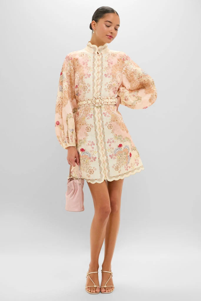Wallpaper Floral Blush Daylight Mini Dress