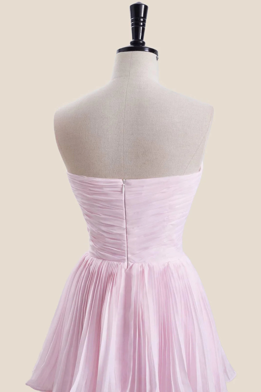 Strapless Lavender Pleated Tiered Long Party Dress