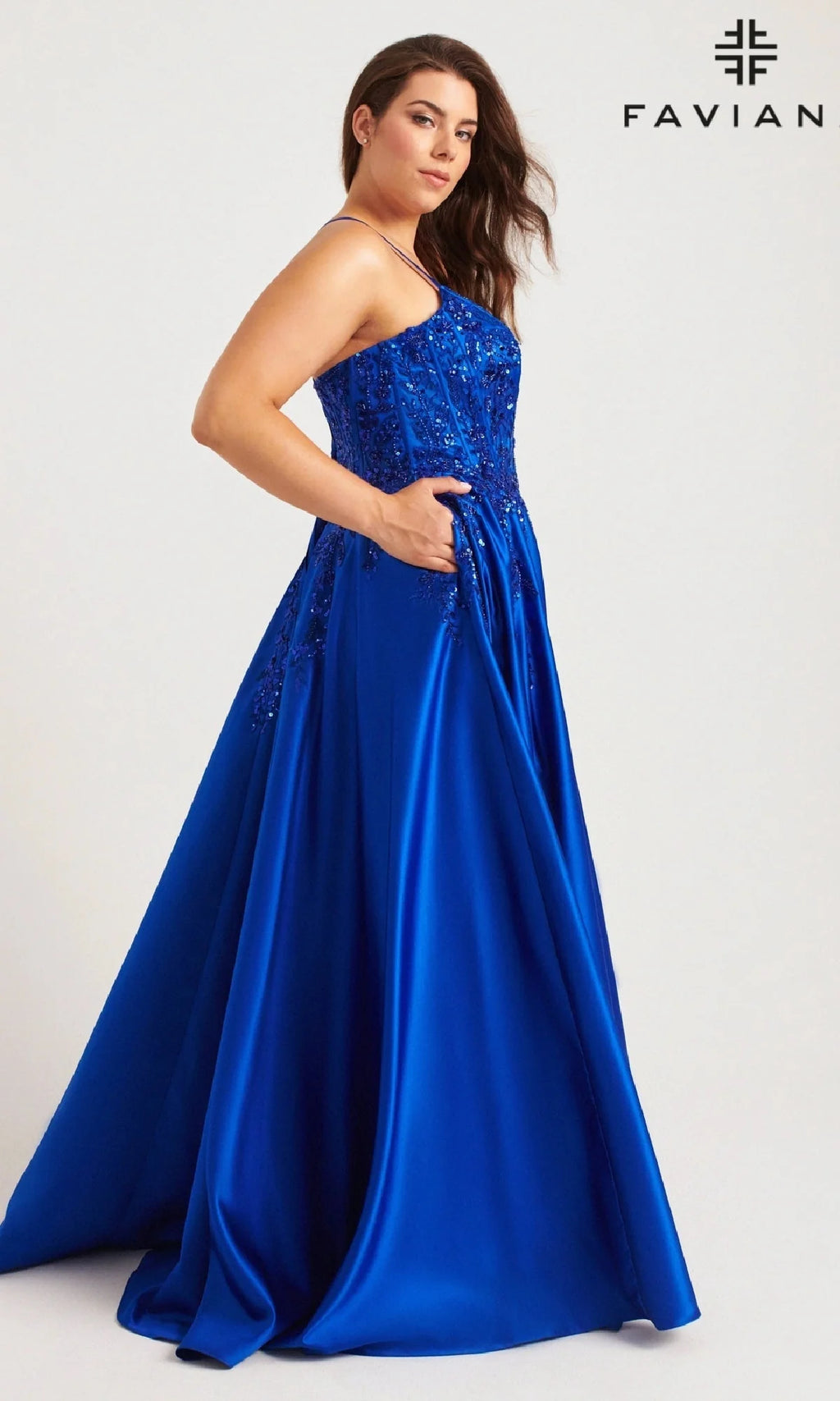 Faviana Long Plus-Size Formal Dress 9575