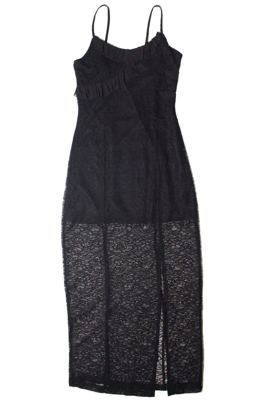 Lace Ruffle Midi Dress