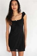Satin Rose Mesh Babydoll Dress
