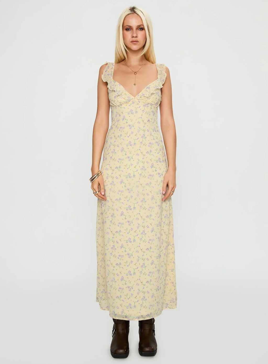 Jayne Frill Maxi Dress Multi