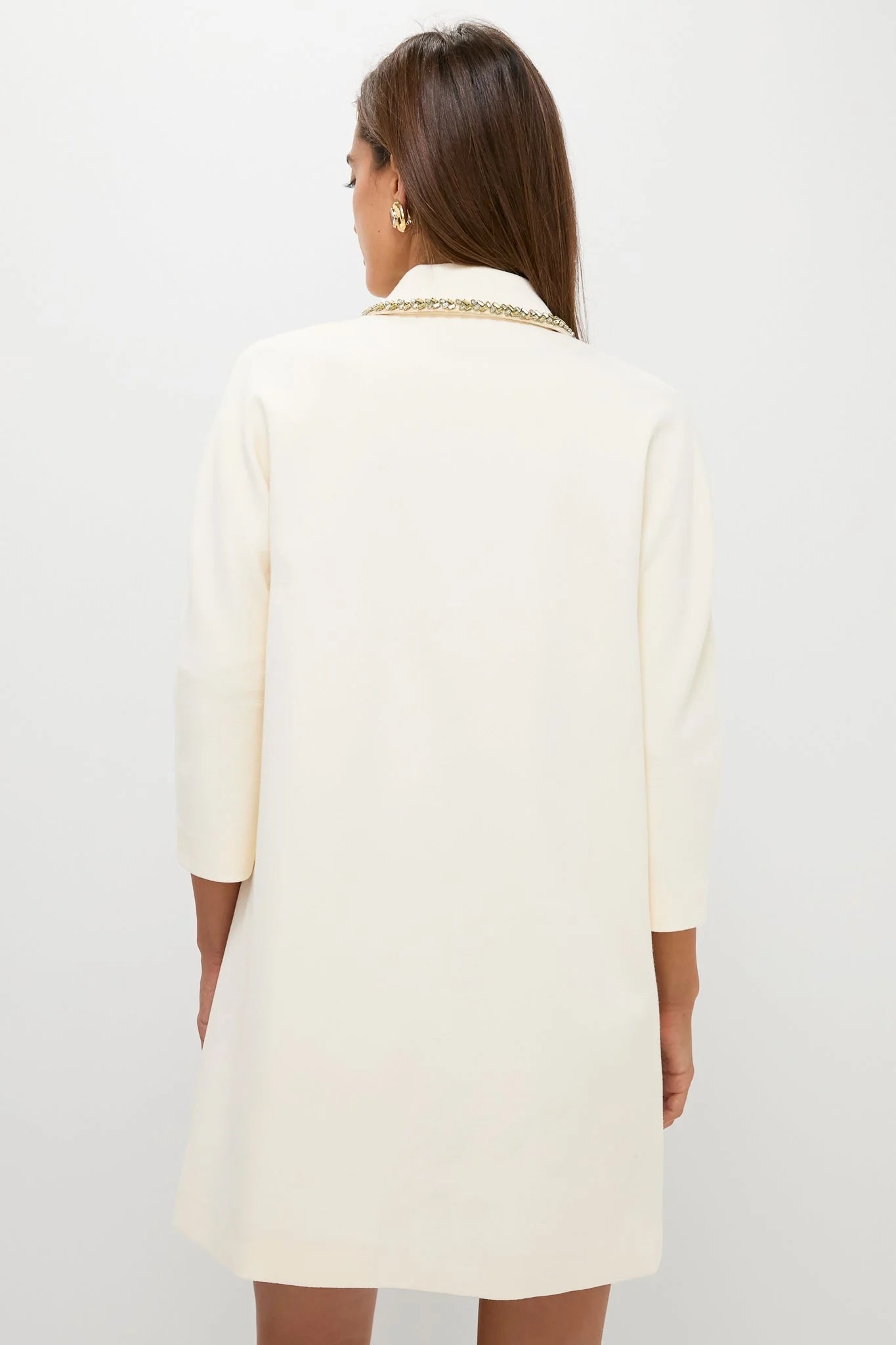 Winter White Embellished Nicola Dress