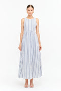 Liz Striped Linen Midi Dress