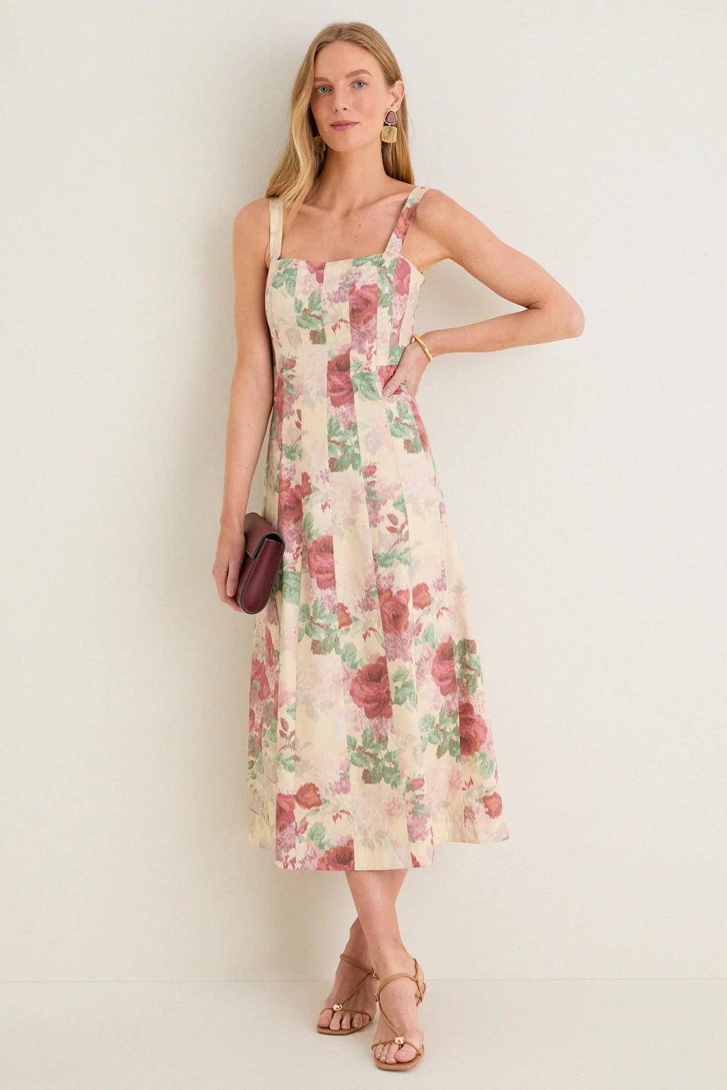 Rose Blur Cotton Poplin Edith Dress