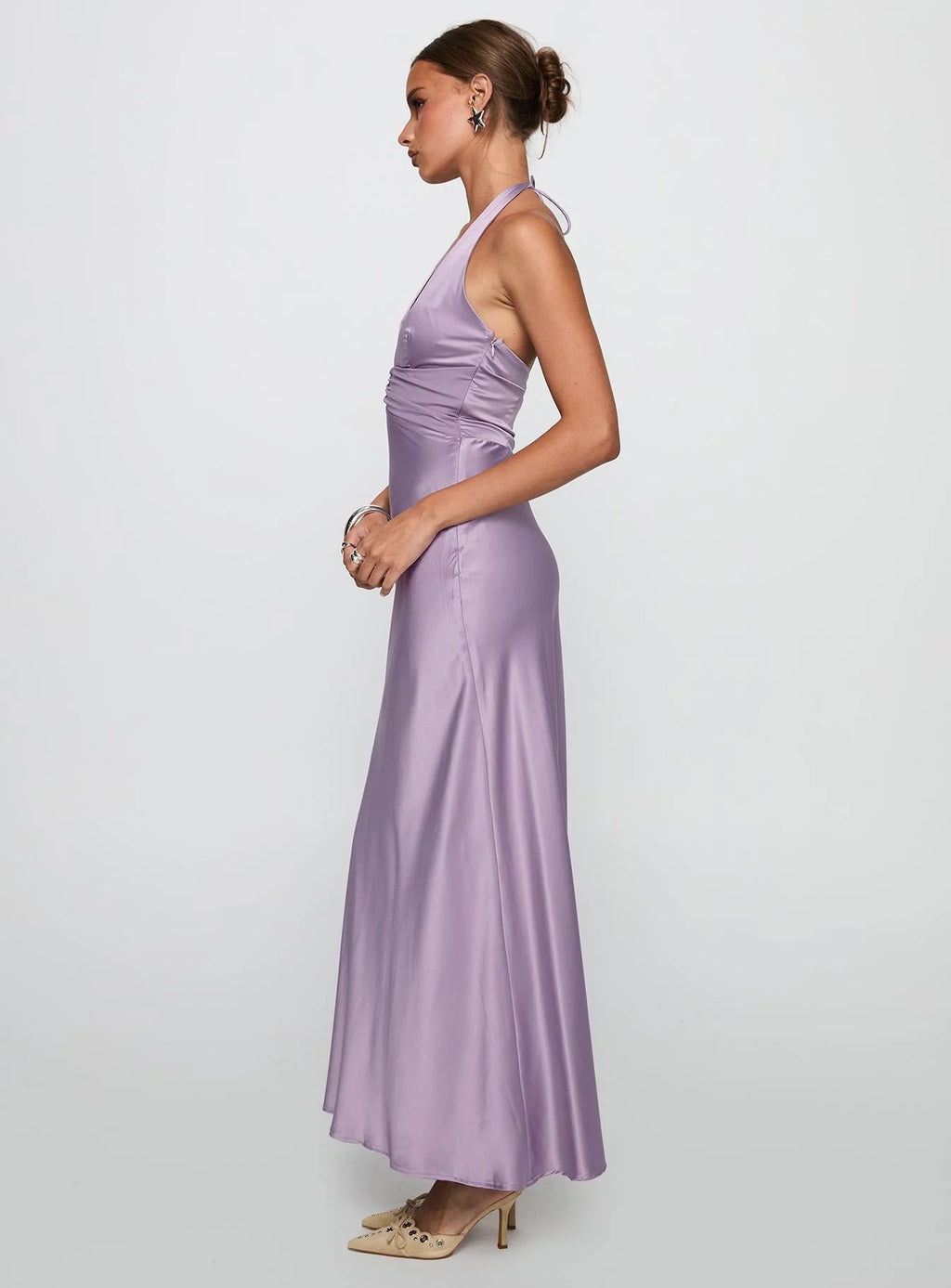 Rousseau Halter Maxi Dress Mauve
