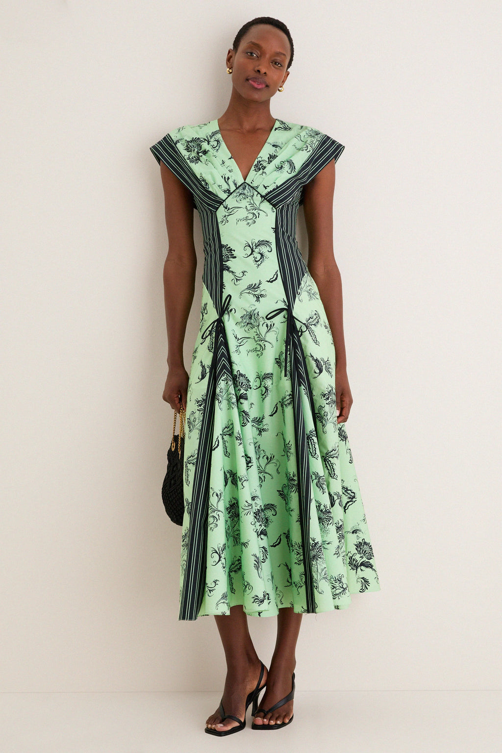 Sage Push Me to the Edge Midi Dress