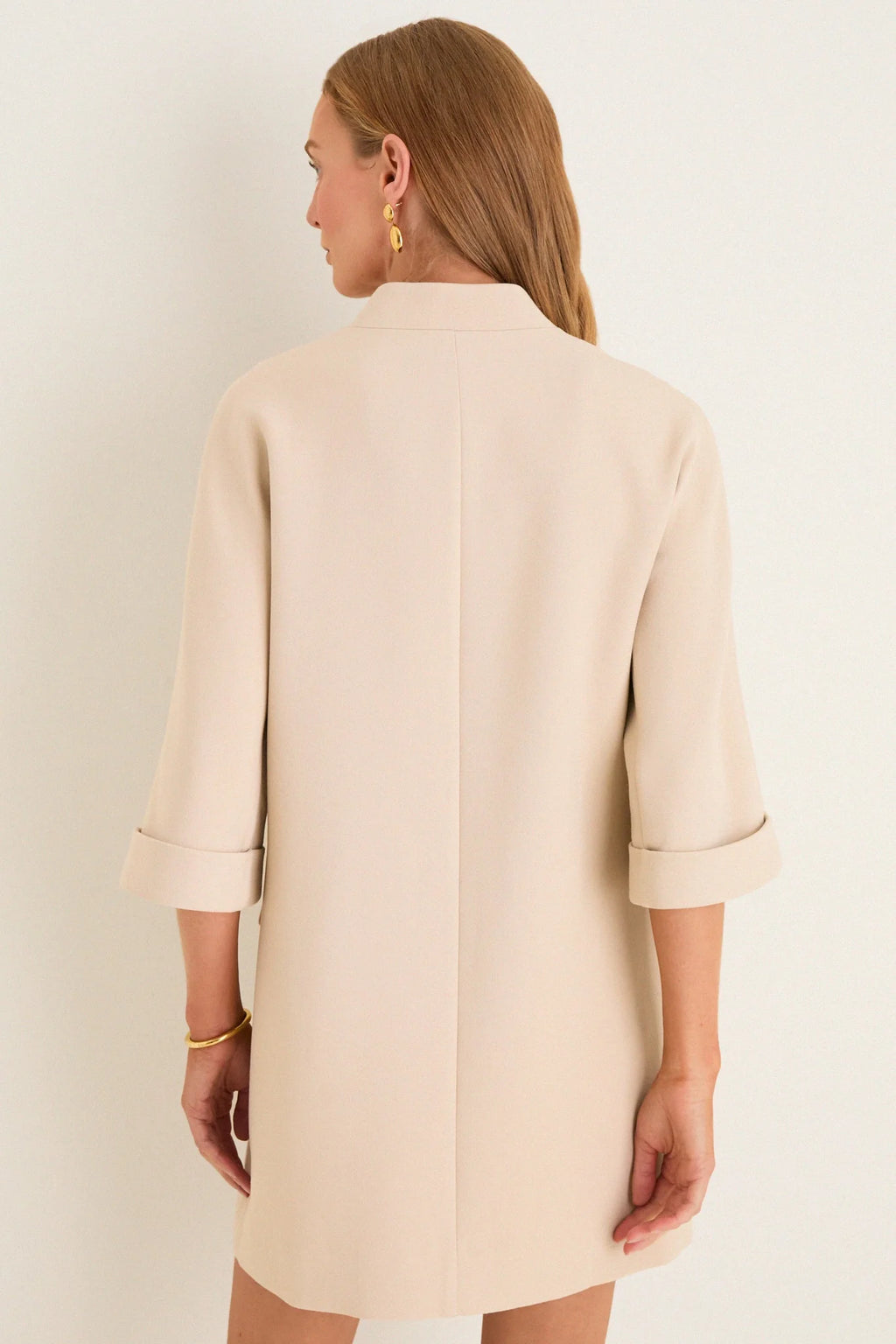 Stone Crepe Carolina Mini Dress