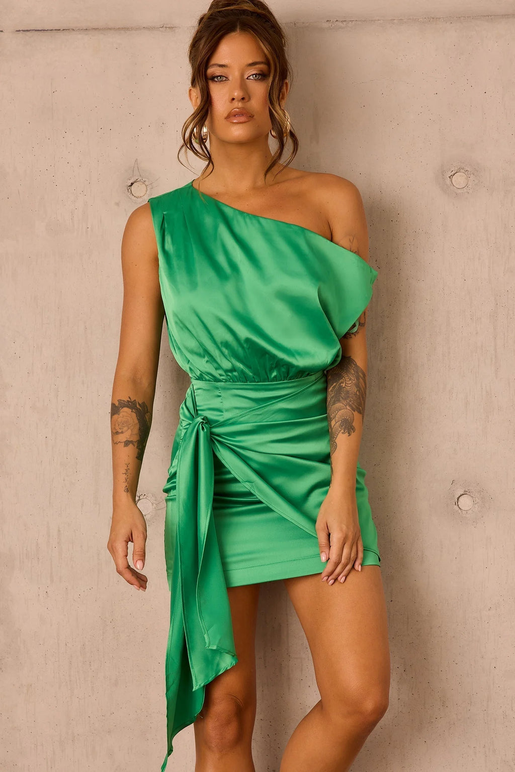 Still Lovers Mini Dress - Emerald
