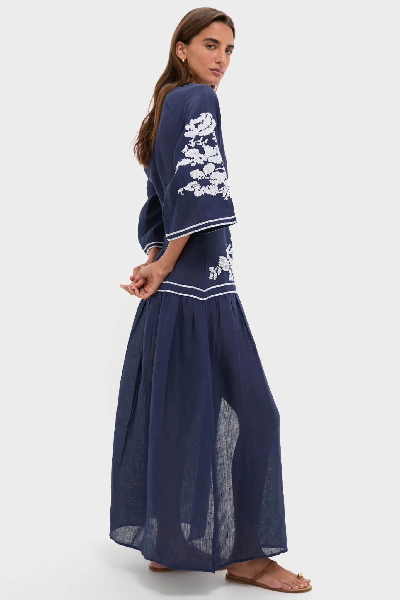 Navy Swan Dress