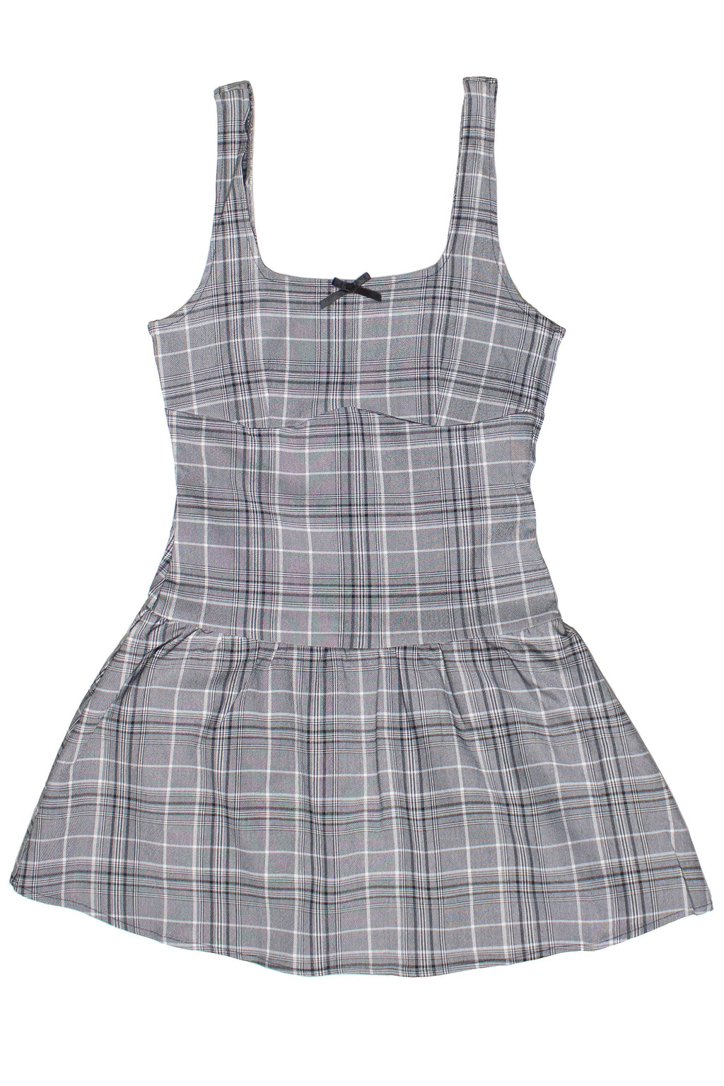 Drop Waist Plaid Mini Skort Dress