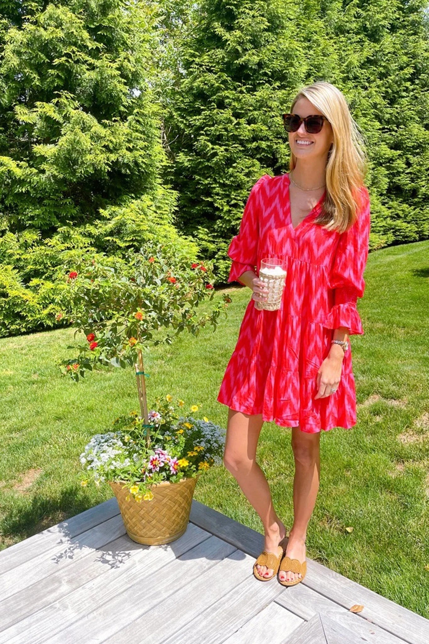 Hot Pink Ikat Kenzo Dress