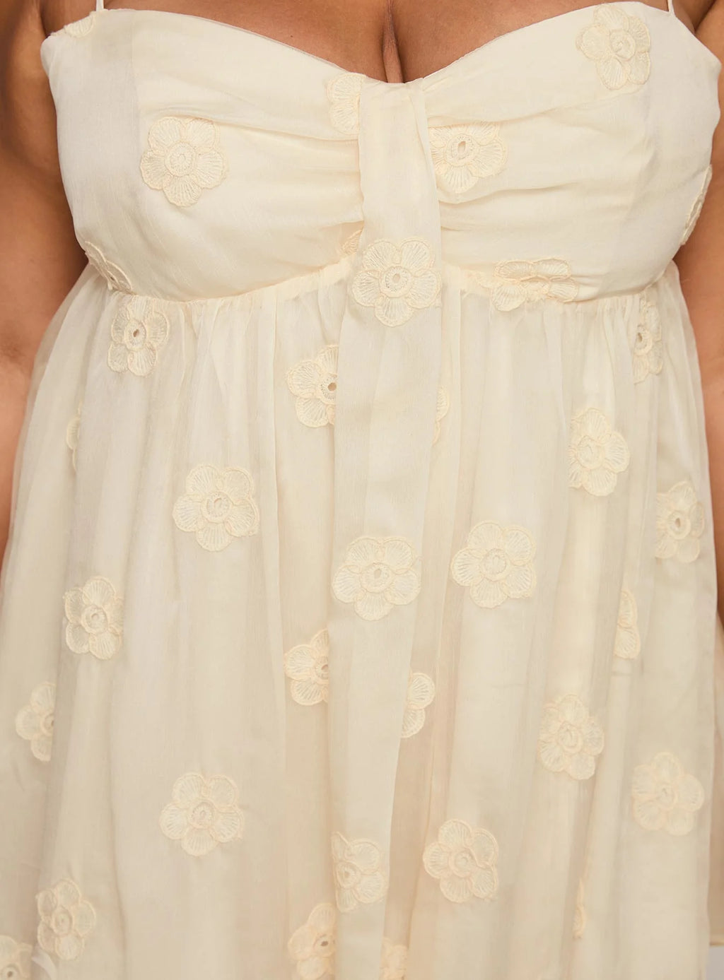 Sparks Fly Mini Dress Cream Curve