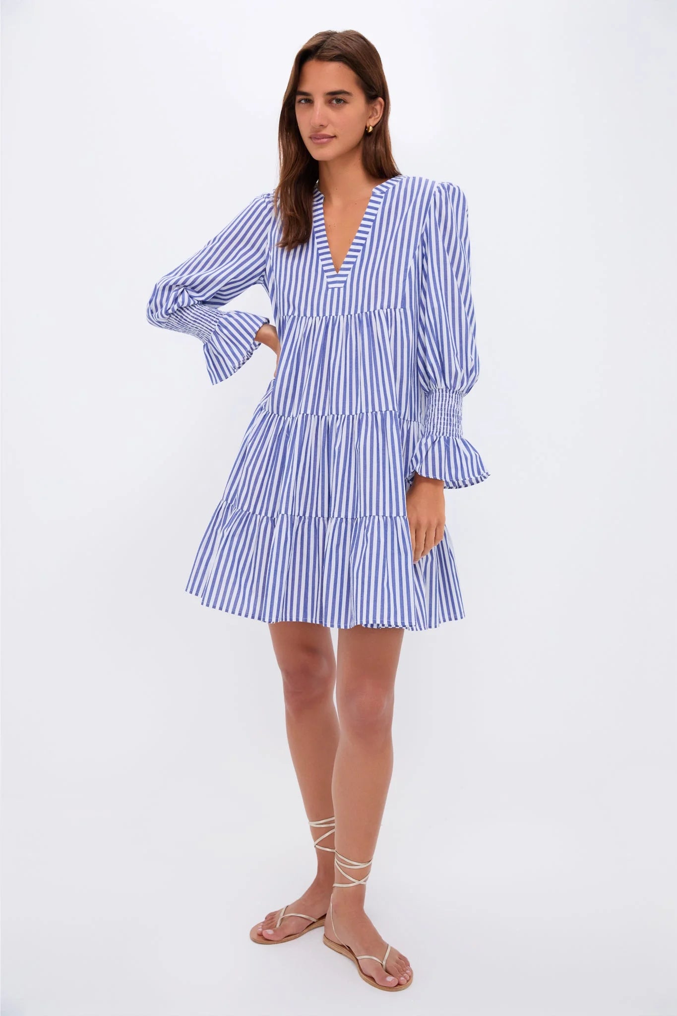 Blue and White Stripe Cotton Poplin Kenzo Dress