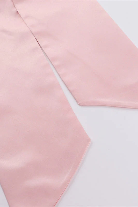 Strapless Pink A-line Bubble Dress with Bow