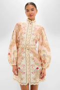 Wallpaper Floral Blush Daylight Mini Dress