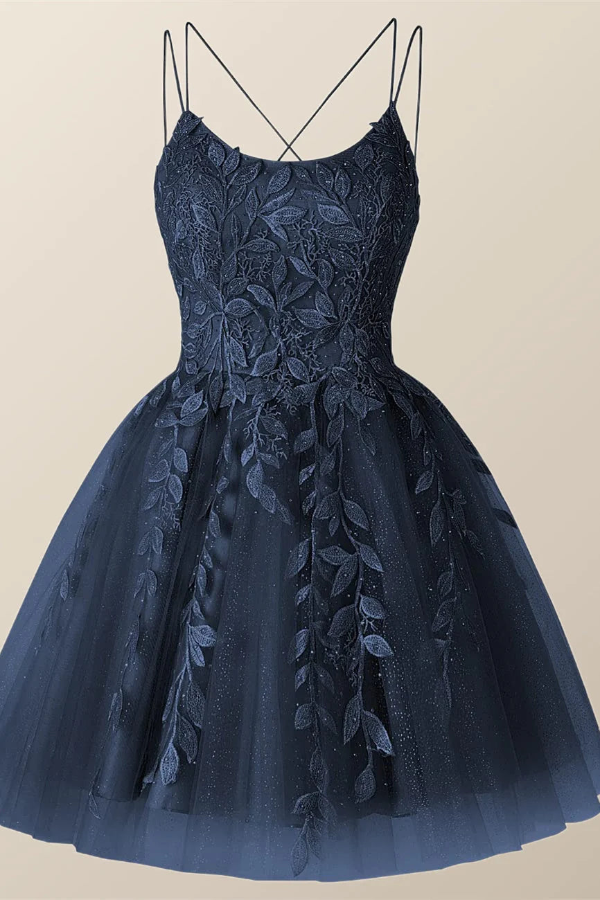 Lavender Appliques A-line Short Princess Dress