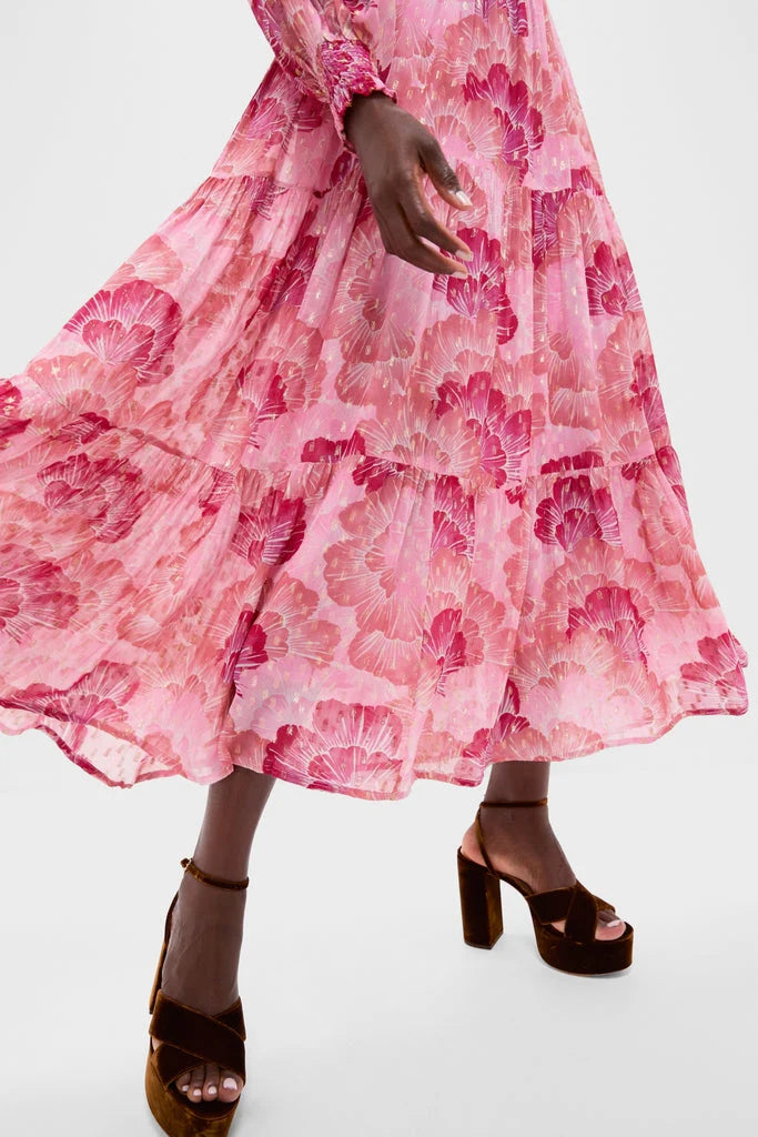 Madrid Blush Smocked Top Maxi Dress