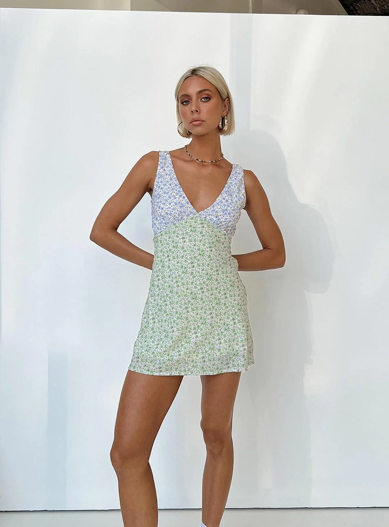 Nellie Mini Dress Two Tone Multi