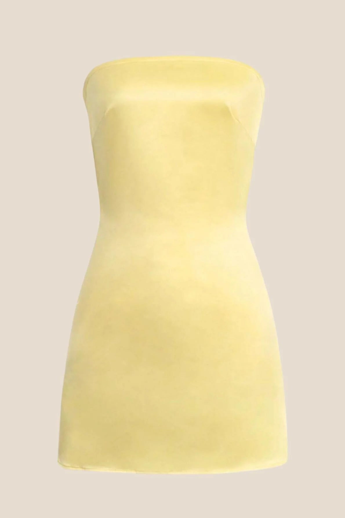 Strapless Pink Back Tie Short Dress