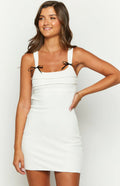 Vida White Bow Mini Dress